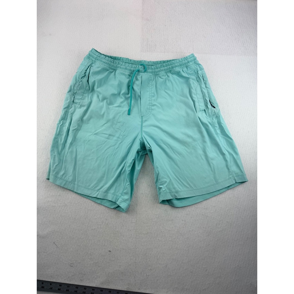 Birddogs Men XXL Long Gym Shorts Turquoise Teal Lined Athletic Drawstring Pocket